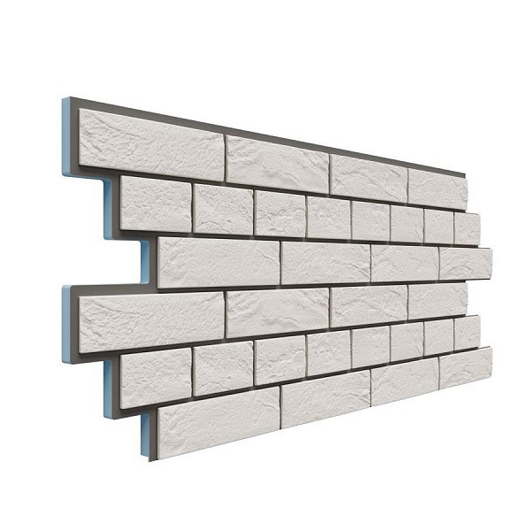 Фасадная термопанель Доломит Венецианский кирпич 20 мм Белый купить в Москве