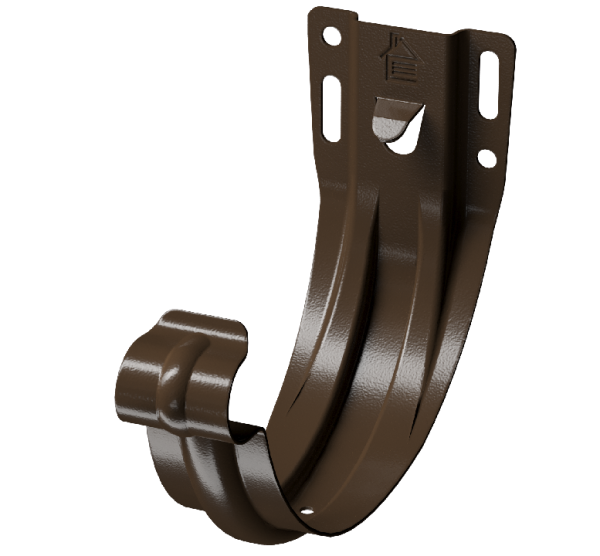 Карнизный кронштейн (штампованный) D125 Döcke STAL PREMIUM Каштан, (RAL 8017) купить в Москве