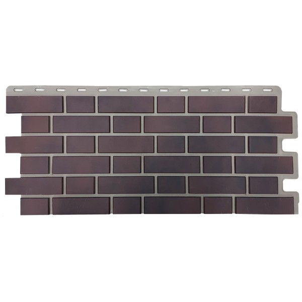 Фасадная панель FineBer, Кирпич Клинкерный 3D Коричново чёрный купить в Москве