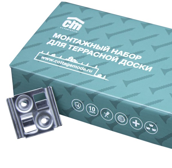 Монтажный набор для террасной доски из дпк CM Decking купить в Москве