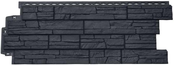 Фасадная панель Grand Line Сланец графит купить в Москве