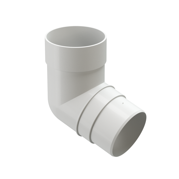 Колено 72˚ Docke Premium ПВХ - Пломбир купить в Москве