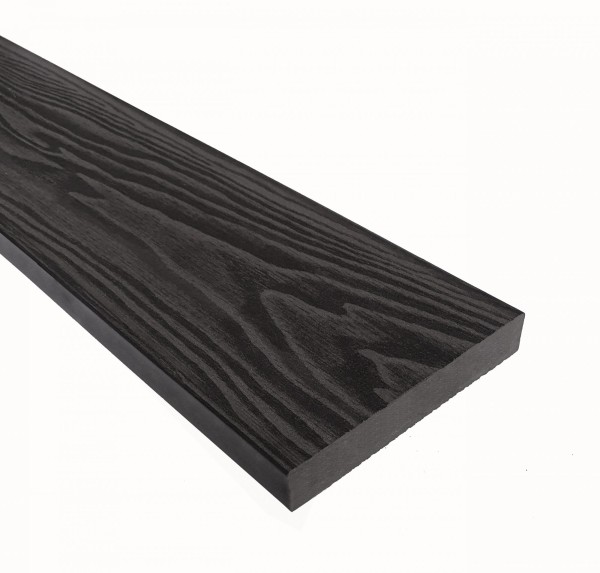 Террасная доска из ДПК Terrapol Смарт 3D Полнотелая без паза Черное дерево купить в Москве