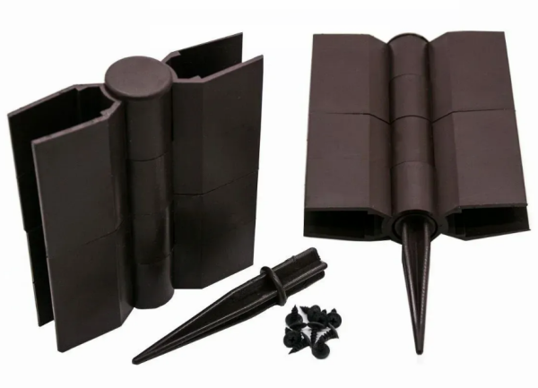 Угловой (стыковочный) шарнир для грядкок ДПК 150мм коричневый купить в Москве