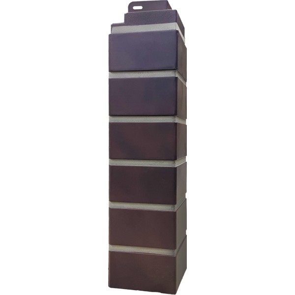 Угол наружный FineBer, Кирпич Клинкерный 3D Коричнево чёрный купить в Москве