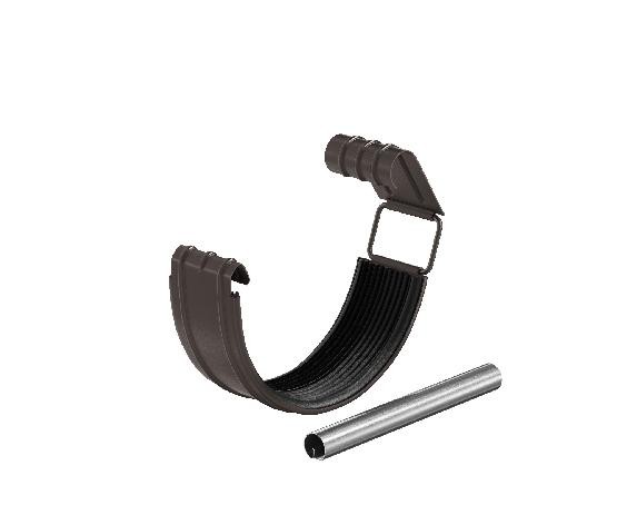 Водосток Aquasistem, система 125x90 - Соединитель желоба в комплекте RR 32 Тёмно-Коричневый купить в Москве