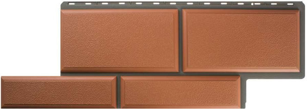 Фасадная панель камень Флорентийский терракотовый купить в Москве