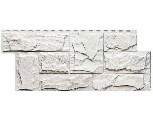 Фасадная панель T-Сайдинг-Гранит Леон Белый купить в Москве