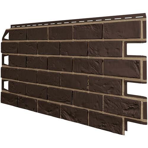 Фасадные панели ТЕХНОНИКОЛЬ Оптима Кирпич Тёмно-коричневый купить в Москве