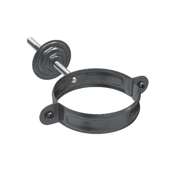 Водосток Aquasistem, система 125x90 - Комплект крепления трубы RAL 7024 Тёмно-серый купить в Москве