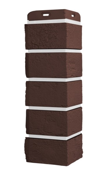 Угол Grand Line состаренный кирпич Элит каштан, ШОВ белай купить в Москве