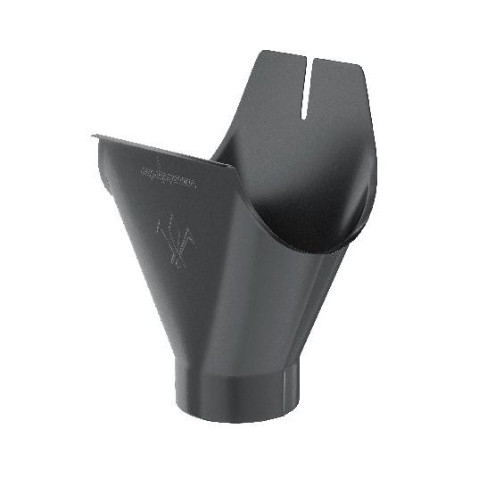 Водосток Aquasistem, система 125x90 - Воронка желоба RAL 7024 Тёмно-серый купить в Москве