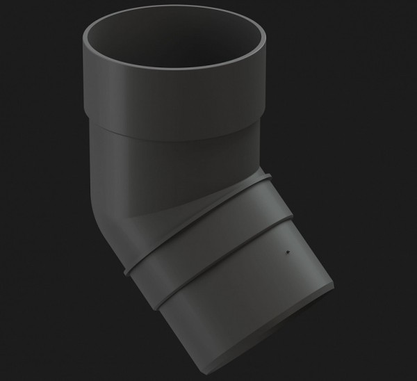 Колено 45˚ Docke Premium ПВХ - Графит купить в Москве