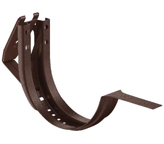 Водосток Aquasistem, Система 150/100 - Крюк крепления желоба короткий регулируемый RAL 8017 Коричневый matt купить в Москве