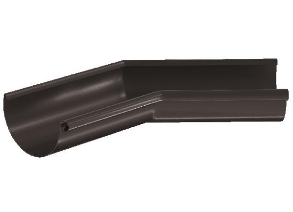 Водосток Aquasistem, система 125x90 - Угол желоба,внутренний 135° RR 32 Тёмно-Коричневый купить в Москве