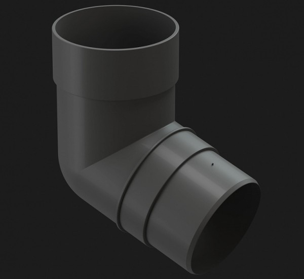Колено 72˚ Docke Premium ПВХ - Графит купить в Москве