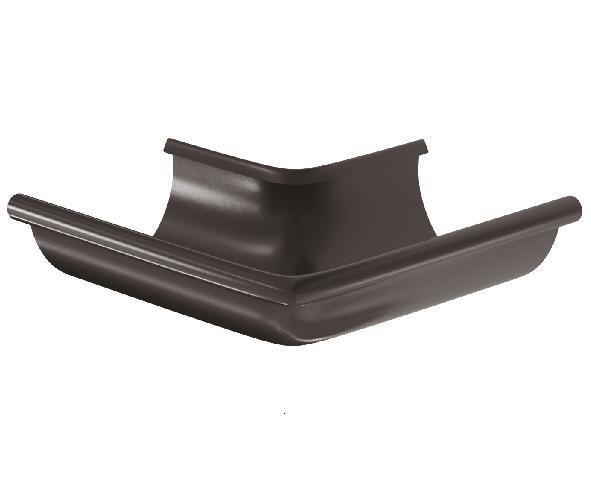 Водосток Aquasistem, система 125x90 - Угол желоба, наружный 90° RR 32 Тёмно-Коричневый купить в Москве