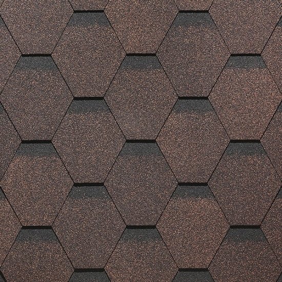 Гибкая черепица Docke, коллекция Сота – Коричневый купить в Москве