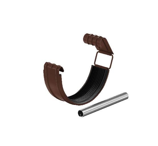 Водосток Aquasistem, система 150/100 - Соединитель желоба с резиновым уплотнителем RAL 8017 Коричневый купить в Москве