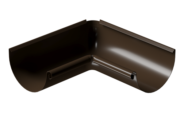 Угол внутренний 90° D125 Döcke STAL PREMIUM Каштан, (RAL 8017) купить в Москве