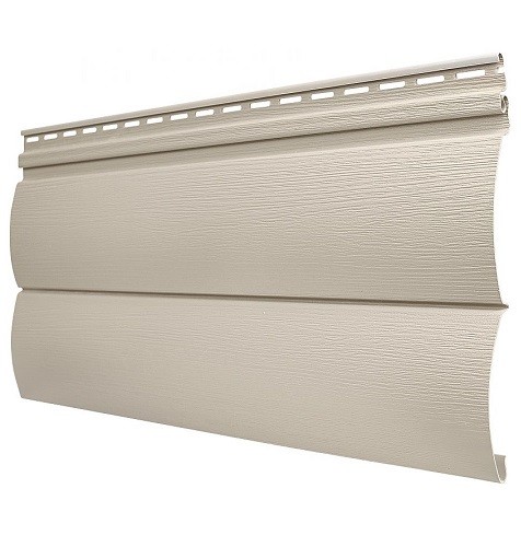 Виниловый сайдинг Tecos - Оцилиндрованный брус двойной (под бревно), Бежевый купить в Москве