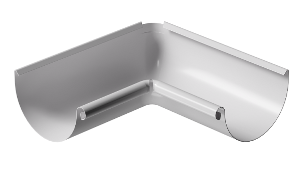 Угол внутренний 90° D125 Döcke STAL PREMIUM Пломбир, (RAL 9010) купить в Москве