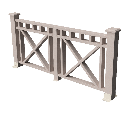 Ограждения декоративное ДПК GRINDERDECO Виктория выбеленный дуб купить в Москве