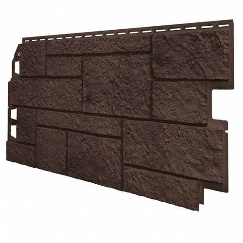 Фасадные панели ТЕХНОНИКОЛЬ Оптима Песчаник Тёмно-коричневый купить в Москве