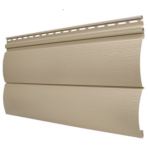 Виниловый сайдинг Tecos - Оцилиндрованный брус двойной (под бревно), Кофе с молоком купить в Москве