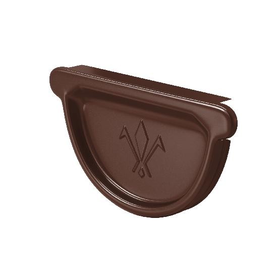 Водосток Aquasistem, система 150/100 - Заглушка универсальная с резиновым уплотнителем RAL 8017 Коричневый купить в Москве
