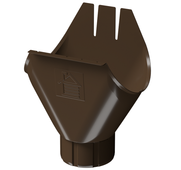 Воронка желоба D125 Döcke STAL PREMIUM Каштан, (RAL 8017) купить в Москве