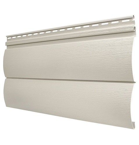 Виниловый сайдинг Tecos - Оцилиндрованный брус двойной (под бревно), Слоновая кость купить в Москве