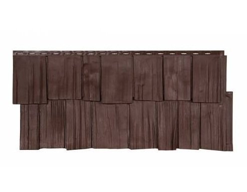Фасадная панель T-Сайдинг-Щепа дуб ЭКО-1 Коричневый купить в Москве