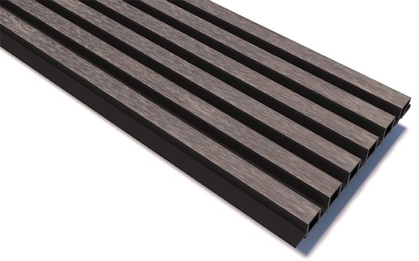 Реечные панели WOODVEX Lines Ultra Smoke gray купить в Москве