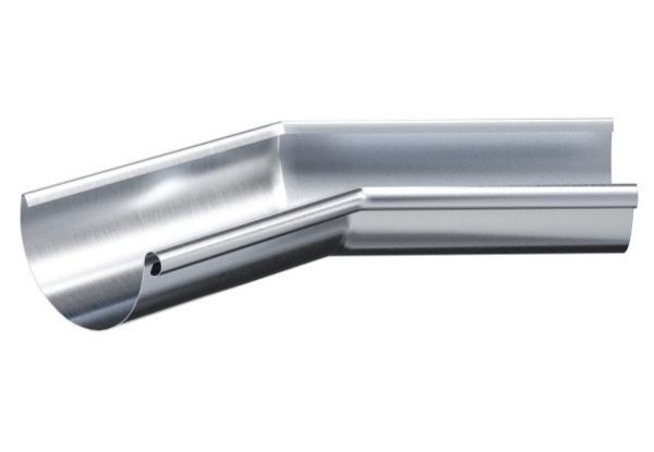 Водосток Aquasistem, Система 125x90 - Угол желоба внутренний  оцинковка 135° купить в Москве