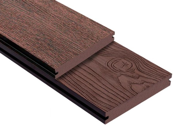 Террасная доска ДПК Outdoor 3D полнотелая STORM/OCEAN BROWN коричневая микс купить в Москве