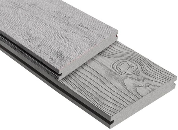 Террасная доска ДПК Outdoor 3D полнотелая STORM/OCEAN GREY серая микс купить в Москве