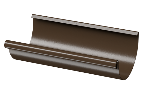 Желоб полукруглый D125 3 м Döcke STAL PREMIUM Каштан, (RAL 8017) купить в Москве