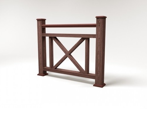 Ограждение из ДПК FG2 шоколад купить в Москве