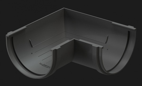 Угол желоба универсал 90˚ Docke Premium ПВХ - Графит купить в Москве