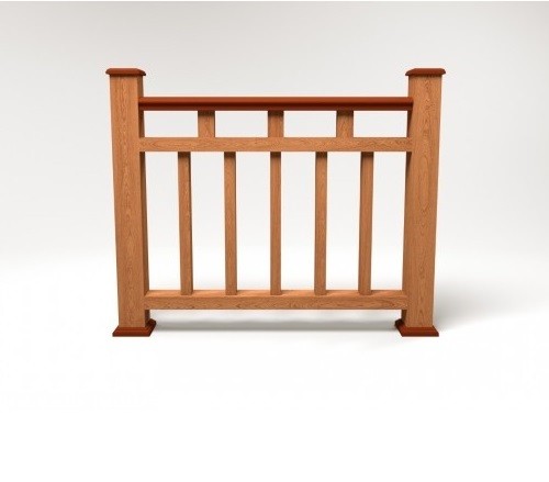 Ограждение из ДПК FG1 терракот купить в Москве