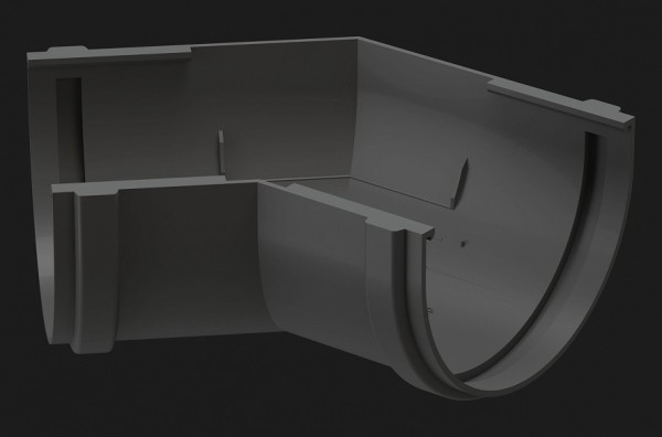 Угол желоба универсал 135˚ Docke Premium ПВХ - Графит купить в Москве