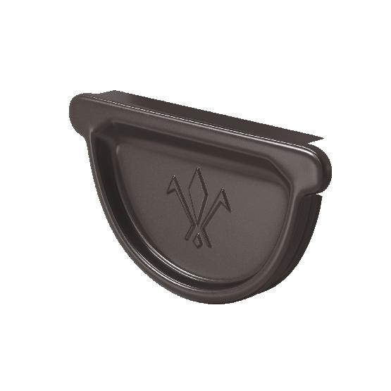 Водосток Aquasistem, система 150/100 - Заглушка универсальная с резиновым уплотнителем RR 32 Тёмно-Коричневый купить в Москве