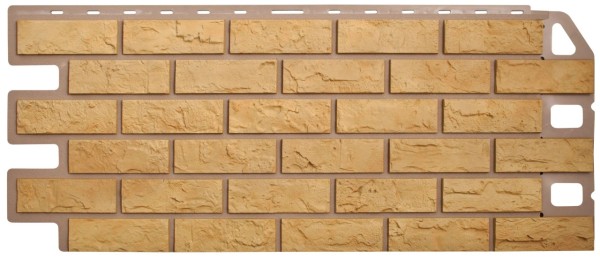 Фасадная панель Цокольный сайдинг Альта-профиль - коллекция "кирпич", кирпич желтый купить в Москве
