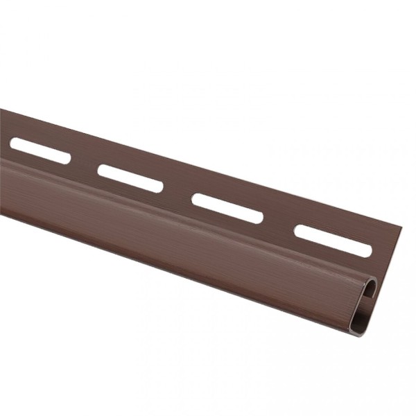 Финишная планка (завершающая полоса) для сайдинга, коричневый купить в Москве