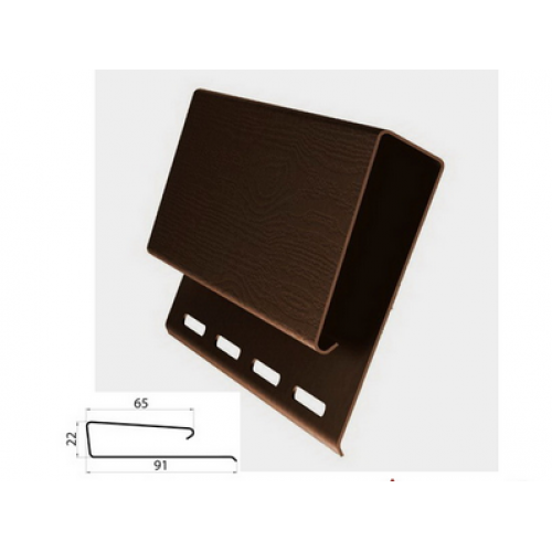 Наличник (широкий j-профиль), коричневый купить в Москве