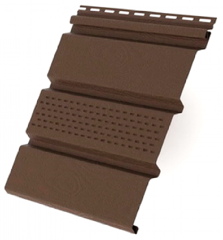 Софит с центральной перфорацией, коричневый купить в Москве