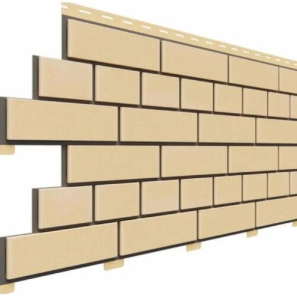 Фасадная панель Доломит Кирпич, Светло-желтый купить в Москве