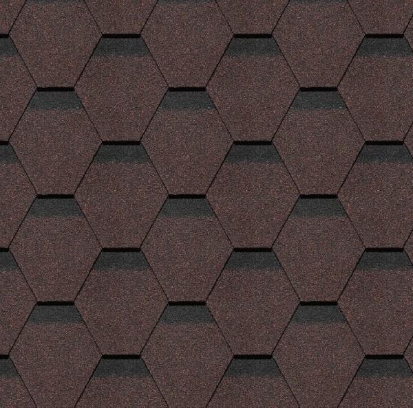 Гибкая черепица Docke, коллекция Шеффилд – Корица купить в Москве