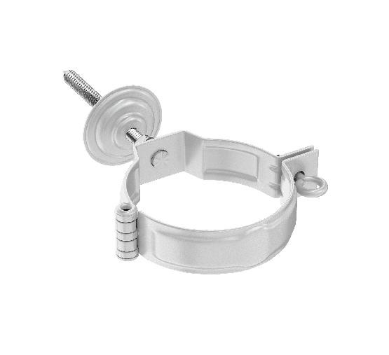 Водосток Aquasistem, система 150x100 - Комплект крепления трубы RR 20 Мраморно-белый купить в Москве